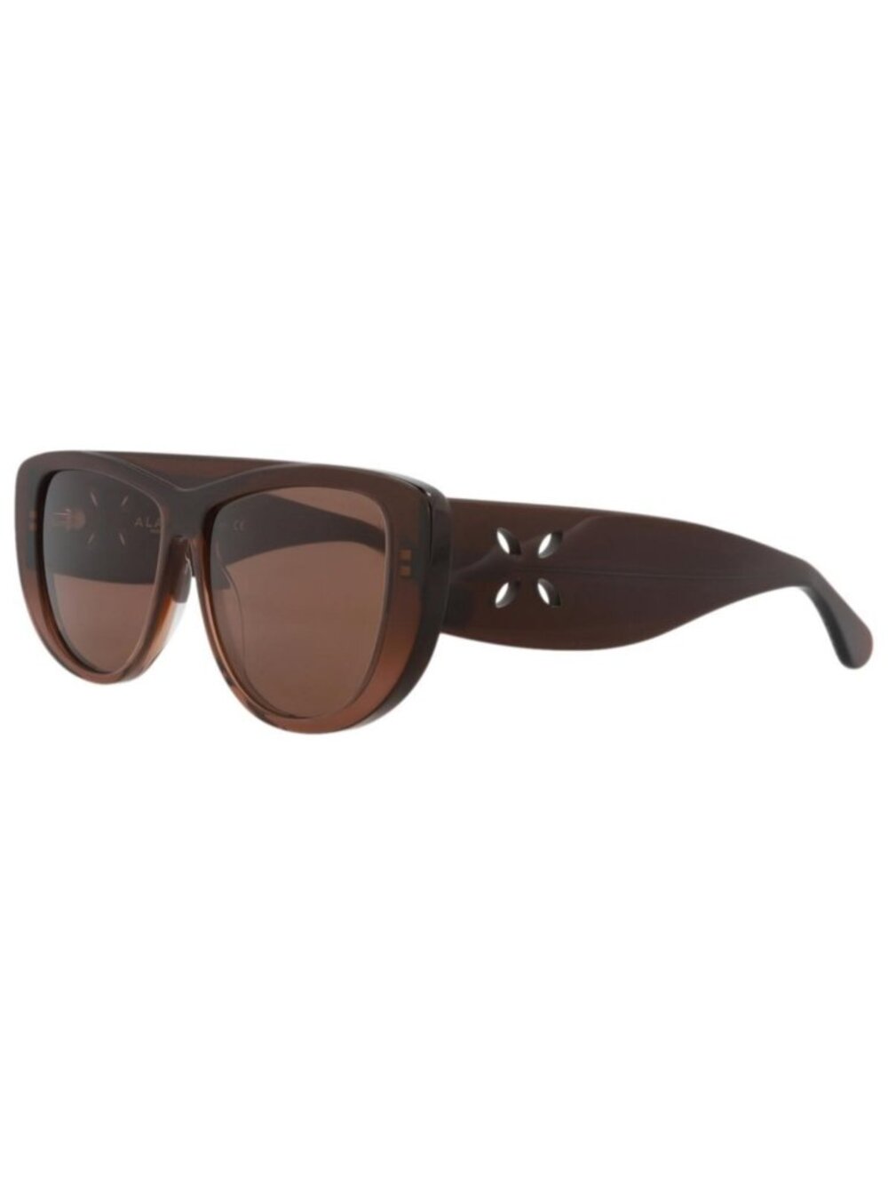 New Alaia Womens Shield/Wrap Brown Brown Brown Fashion Designer Sunglasses
